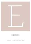 geboorte poster roze met letter