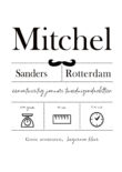 Geboorte poster zwart wit jongen
