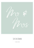 mr and mrs huwelijks poster