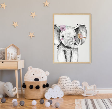 olifant kinderkamer poster