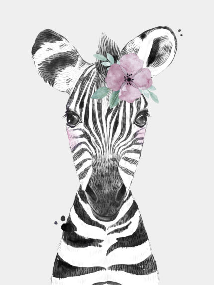 zebra safari dieren kinderkamer poster
