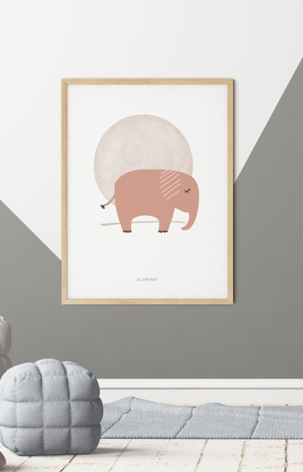 hover afbeelding poster met olifant