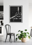 prachtige interieur posters zwart wit in keuken