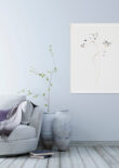 Interieurposter Met Bloemen In Witte Lijst Aan Muur