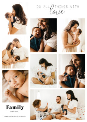 Fotocollage Familie Poster