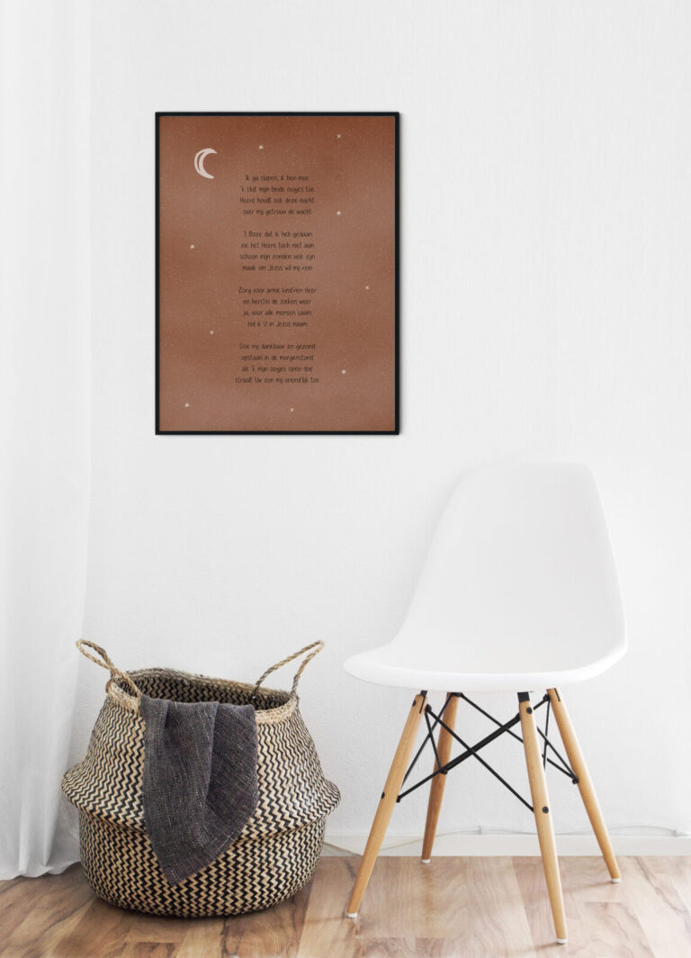 Christelijke poster ik ga slapen, ik ben moe imints