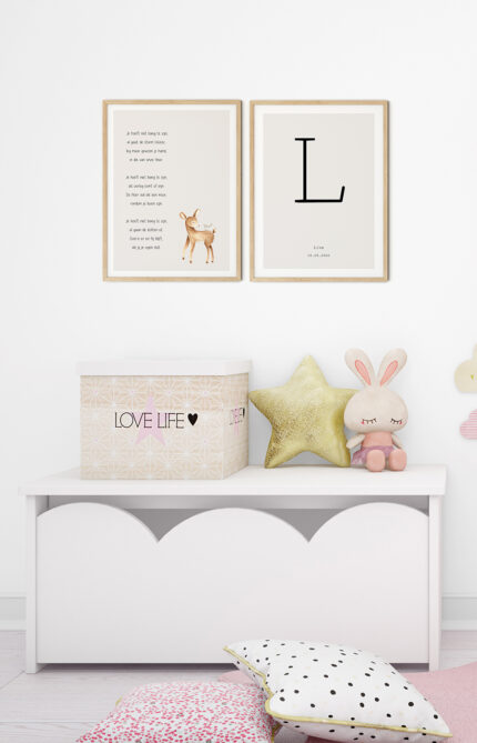 hover afbeelding christelijke poster voor de babykamer