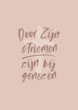 Christelijke Poster Pasen Door Zijn Stiemen Zijn Wij Genezen