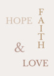 hope, faith and love poster