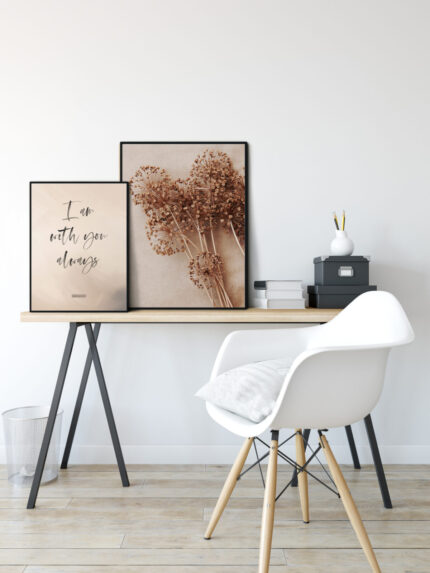 christelijke poster i am with you gecombineerd met interieur poster