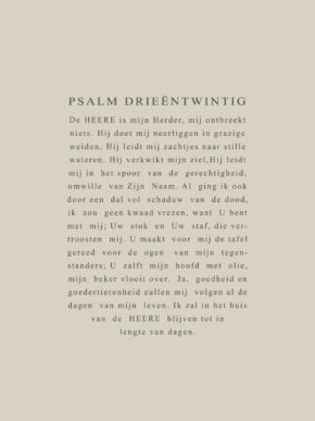 christelijke poster psalm 23