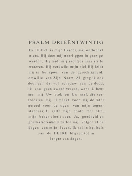 christelijke poster psalm 23