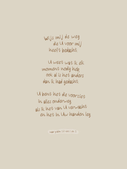 Christelijke poster wijs mij de weg