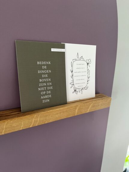 fotohouder hout voor op de magnetische sticker met 2 snedes close up