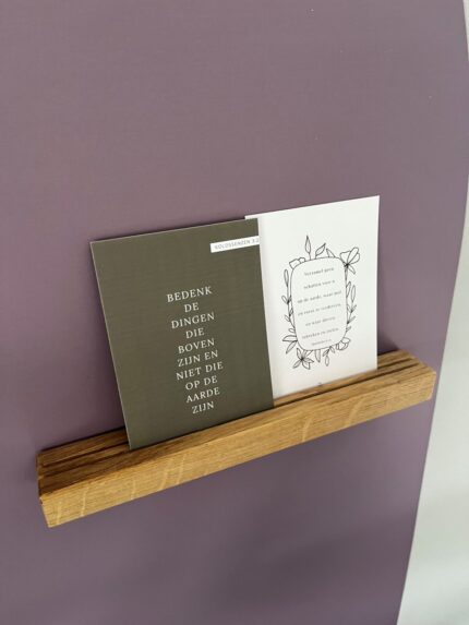 fotohouder hout voor op de magnetische sticker met 2 snedes