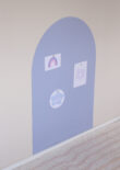 Magneetsticker Boog 58x90 Lila kinderkamer