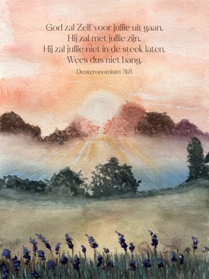 Christelijke Poster Hij Zal Zelf Voor Jullie Uitgaan