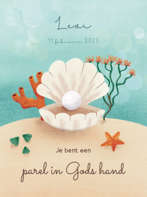 Christelijke Poster Voor Kind Je Bent Een Parel In Gods Hand, Te