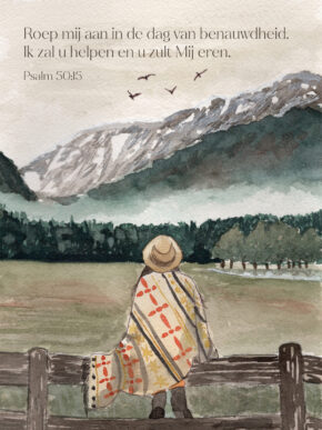christelijke poster met Bijbeltekst uit Psalm 50