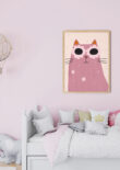 Cat Kinderkamer Poster In Lijst Aan De Muur
