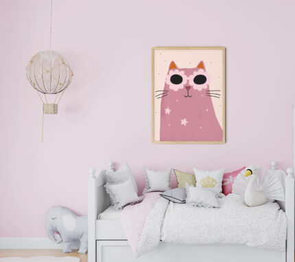Cat Kinderkamer Poster In Lijst Aan De Muur