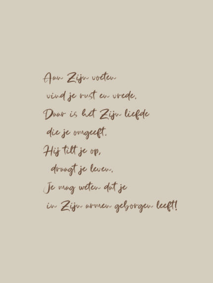 christelijke poster aan uw voeten