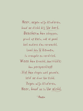 christelijke poster Heer zegen mijn kinderen