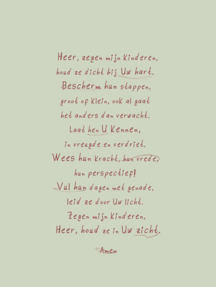 christelijke poster Heer zegen mijn kinderen