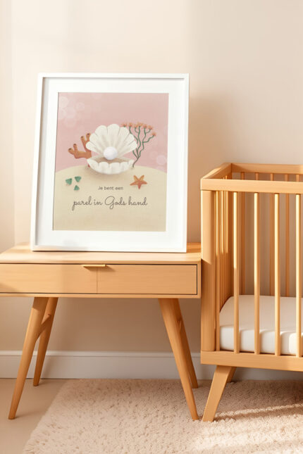Christelijke Kinderkamer Poster Je Bent Een Parel In Gods Hand