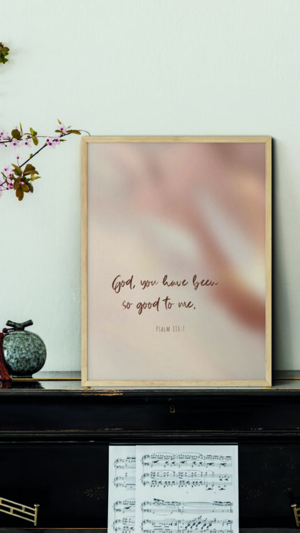 Poster Christelijk God, You Have Been So Good To Me In Lijst Op De Piano Story