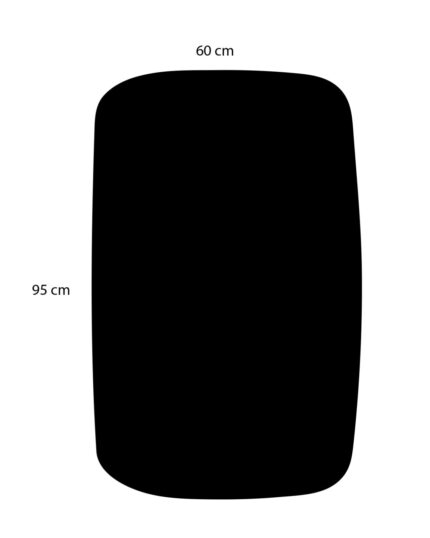 Zwarte Vorm magneetsticker Rechthoek