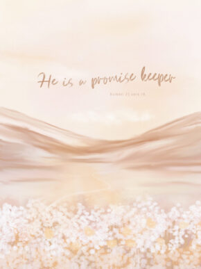 christelijke poster: He is a promise keeper
