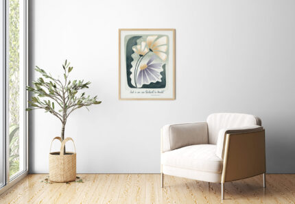 Poster God Is Ons Een Toevlucht En Kracht In Lijst Aan De Muur