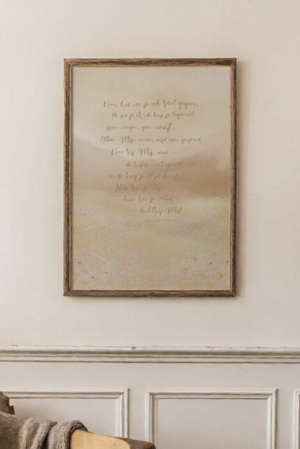 story Christelijke Poster Kom Hoe Ver Je Ook Bent Gegaan Is Lijst Aan De Muur