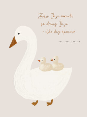 Christelijke Poster Met Gans Voor Eigen Tekst