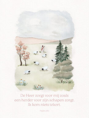 christelijke poster De herder zorgt voor mij