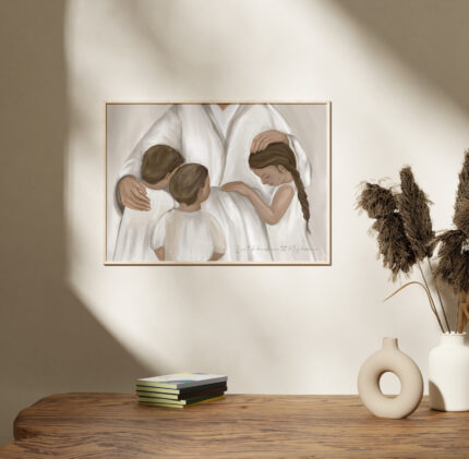 Laat De Kinderen Tot Mij Komen, Christelijke Poster In Lijst Met Tekst