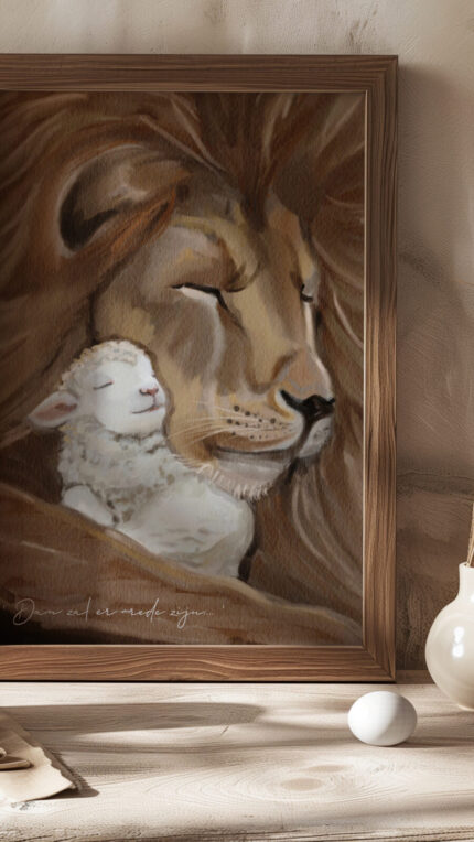 Story Christelijke Poster 'Er Zal Vrede Zijn' In Lijst Aan De Muur Met Tekst