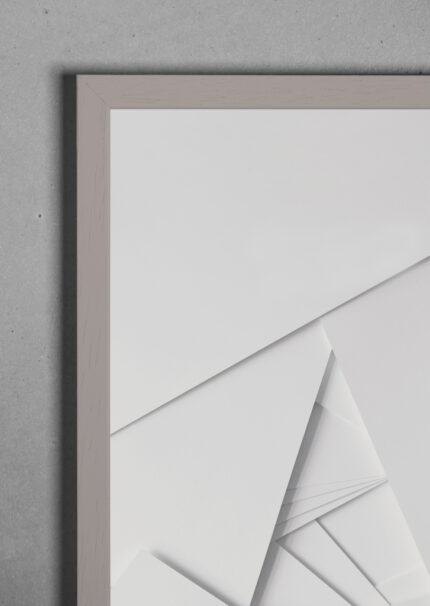 Taupe kleurige lijst close up