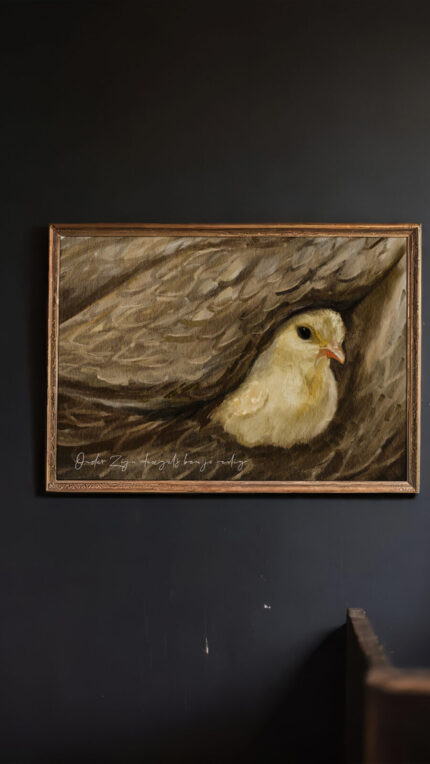 Story Christelijke Poster 'onder Zijn Vleugels Ben Je Veilig' In Lijst Aan De Muur