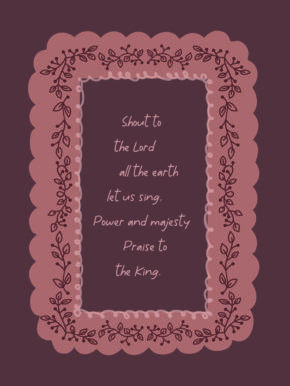 Christelijke poster 'shout to the Lord'