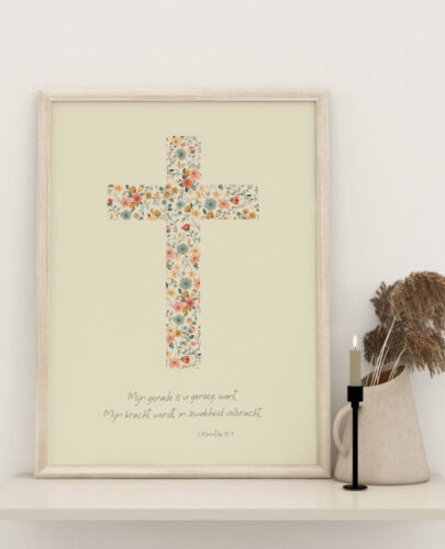 Christelijke Poster Mijn Kracht Is In Uw Zwakheid Volbracht B