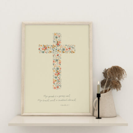 Christelijke Poster Mijn Kracht Is In Uw Zwakheid Volbracht B