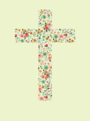 christelijke poster met kruis voor eigen tekst