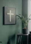 Kruis Poster In Lijst Aan De Muur
