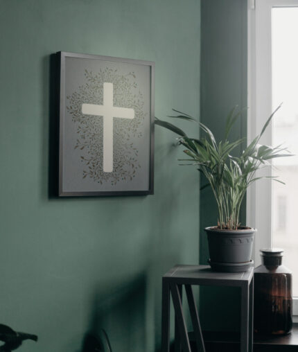 Kruis Poster In Lijst Aan De Muur